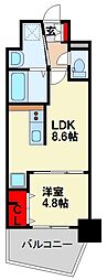 ESPERANZAOHASHI2 1LDKの間取図画像