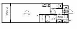 FKM.白金I ワンルームの間取図画像