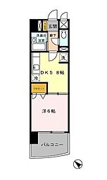 フォルスト平尾 1DKの間取図画像
