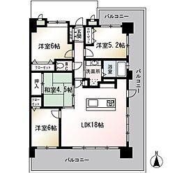 ベルメゾン西公園テラス 4LDKの間取図画像