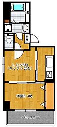 ジュセン西新 1LDKの間取図画像