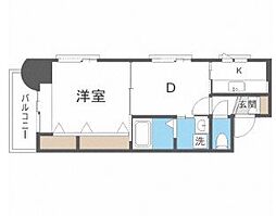 エステート・モア西公園 2Kの間取図画像