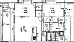 福岡市南区大橋3丁目マンション 2LDKの間取図画像