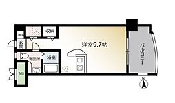 キャッスル大手門 ワンルームの間取図画像