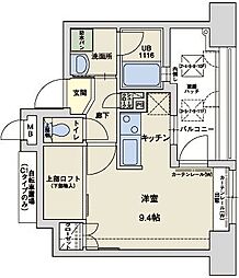 アクタス大手門2 ワンルームの間取図画像