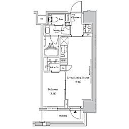 ザ・パークハビオ蕨 1LDKの間取図画像