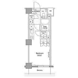 ザ・パークハビオ新宿 ワンルームの間取図画像