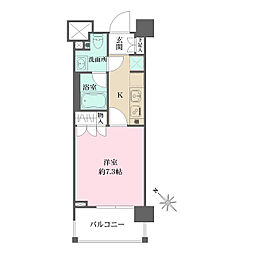 プリムヴェーレ 1Kの間取図画像
