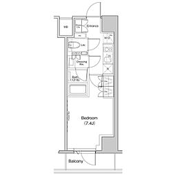 ザ・パークハビオ中野富士見町ガーデン 1Kの間取図画像