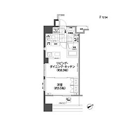 パークハビオ西新宿 1LDKの間取図画像