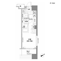 パークハビオ西新宿 ワンルームの間取図画像