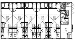 京王井の頭線 久我山駅 徒歩17分の賃貸アパート 2階ワンルームの間取り