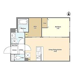 ウェルスクエアイズム下北沢ＷＥＳＴ 3階1SLDKの間取り