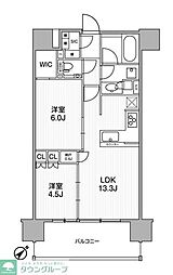 ディームス渋谷本町 4階2LDKの間取り