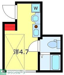 ＨＪ　ＰＬＡＣＥ　ＳＡＳＡＺＵＫＡ 2階1Kの間取り