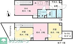 Coeur Blanc八幡山 2LDKの間取図画像