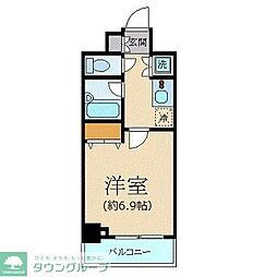 パレステュディオ新宿都庁前 6階1Kの間取り