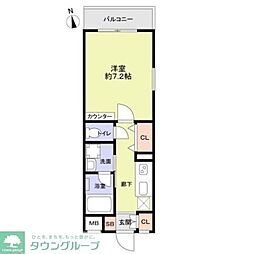 ＧｒａｎＤｕｏ　Ｓｈｉｍｏｋｉｔａｚａｗａ　ＶＩＩ 1階1Kの間取り