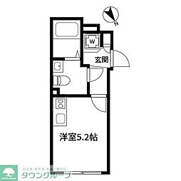 アルティローサ笹塚 3階ワンルームの間取り
