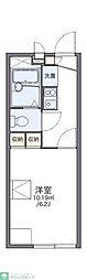 レオパレスフォンターナ 2階1Kの間取り