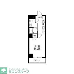 New River Shinjuku 5階1Kの間取り