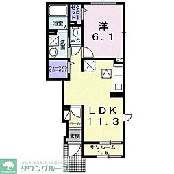 HOME吉祥寺通り 1LDKの間取図画像