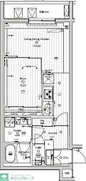(仮称)PREMIUMCUBE東高円寺DEUX 1LDKの間取図画像