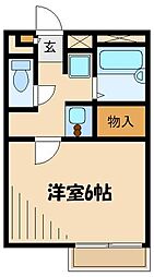 レオパレスガーデンハイツ 1Kの間取図画像