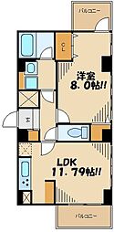 COLORSGARDEN 1LDKの間取図画像