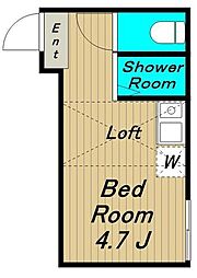 LERA方南 ワンルームの間取図画像