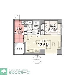 TAS上北沢レジデンス 1LDKの間取図画像