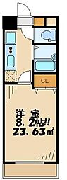 グランド・ガーラ代田橋 1Kの間取図画像
