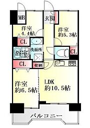 ライオンズプラザ長町中央 3LDKの間取図画像
