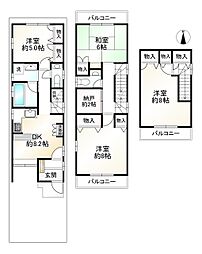京福電気鉄道北野線 等持院・立命館大学衣笠キャンパス前駅 徒歩3分 4SDKの間取り