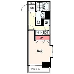 パレステュディオ銀座 8階1Kの間取り