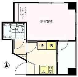 たまりビル 1Kの間取図画像