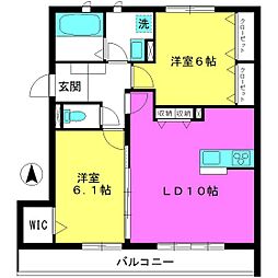 ルミエール久我山 2LDKの間取図画像