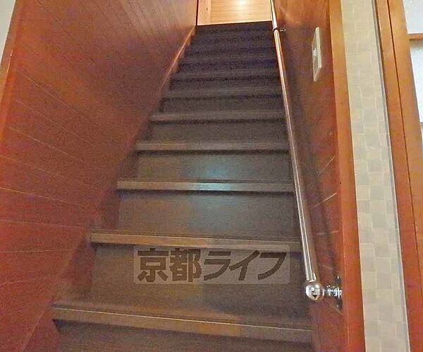 階段は手すり付きですよ