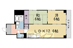 サントル西京 402 ｜ 京都府京都市西京区山田四ノ坪町（賃貸マンション2LDK・4階・57.08㎡） その2