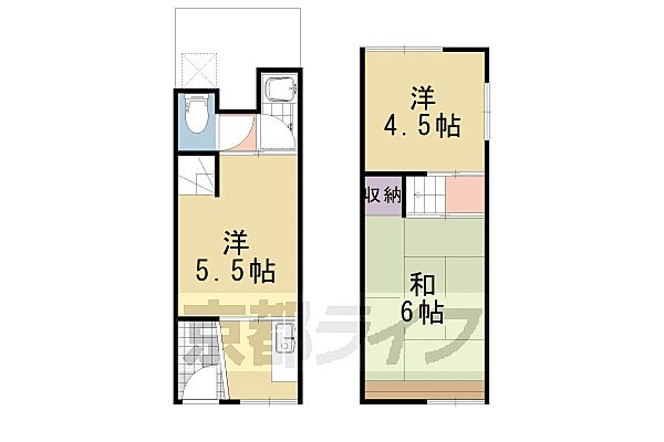 京都府向日市森本町下森本(賃貸テラスハウス3K・--・39.00㎡)の写真 その1