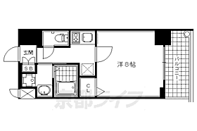 京都府京都市下京区岩上通高辻下る吉文字町（賃貸マンション1K・8階・25.53㎡） その2