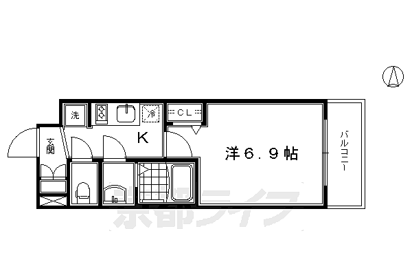 プレサンス　ＴＨＥ　ＫＹＯＴＯ　華苑 306｜京都府京都市南区東九条西河辺町(賃貸マンション1K・3階・23.20㎡)の写真 その2