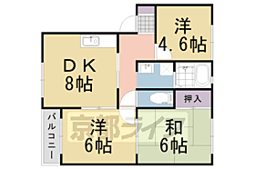 京都府長岡京市東神足2丁目（賃貸アパート3LDK・1階・55.00㎡） その2