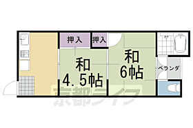 みそのハイツ 11 ｜ 京都府京都市西京区松尾大利町（賃貸アパート2K・2階・31.03㎡） その2