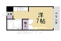 阪急京都本線 長岡天神駅 徒歩10分の賃貸マンション 3階1Kの間取り