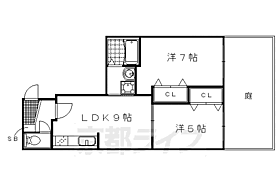 エスパス花園 102 ｜ 京都府京都市右京区花園木辻南町（賃貸マンション2LDK・1階・51.00㎡） その2