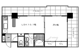 京都府京都市下京区猪熊通四条下る松本町（賃貸マンション1LDK・8階・42.17㎡） その2