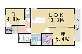 フレグランス松尾 106 ｜ 京都府京都市西京区嵐山内田町（賃貸アパート2LDK・1階・52.00㎡） その2