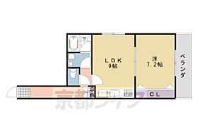 シャルレ10番館 206 ｜ 京都府京都市西京区御陵鴫谷（賃貸マンション1LDK・2階・40.59㎡） その2