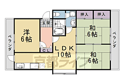 シャルム・ロイヤル 3LDKの間取図画像
